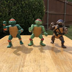 Playmates Teenage Mutant Ninja Turtles TMNT 1988 Michelangelo Raphael Donatello