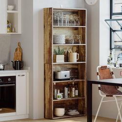 Bookshelves and Bookcases Floor Standing 6 Tiers Display Storage Shelves 70 in Tall Bookcase Home Decor Furniture for Home Office, Living Room, Bed Ro