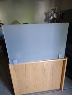 36 inc desk privacy frosted plexiglass