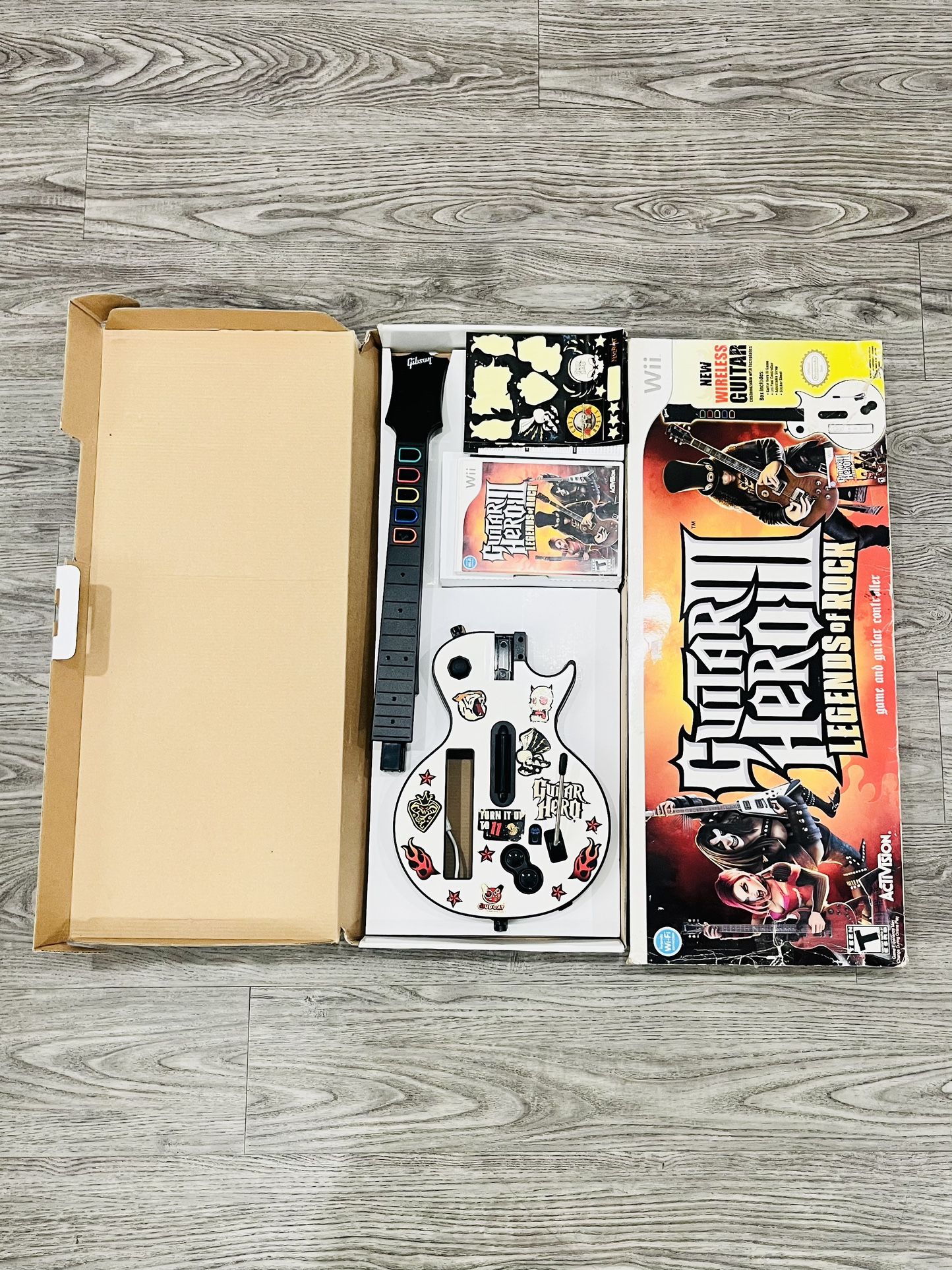 Guitar Hero 3 III Legends Of Rock Controller Wii Les Paul Gibson Tested With Box