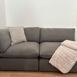 NEW Modular Sectional - Two Piece Set (Smoke Grey)