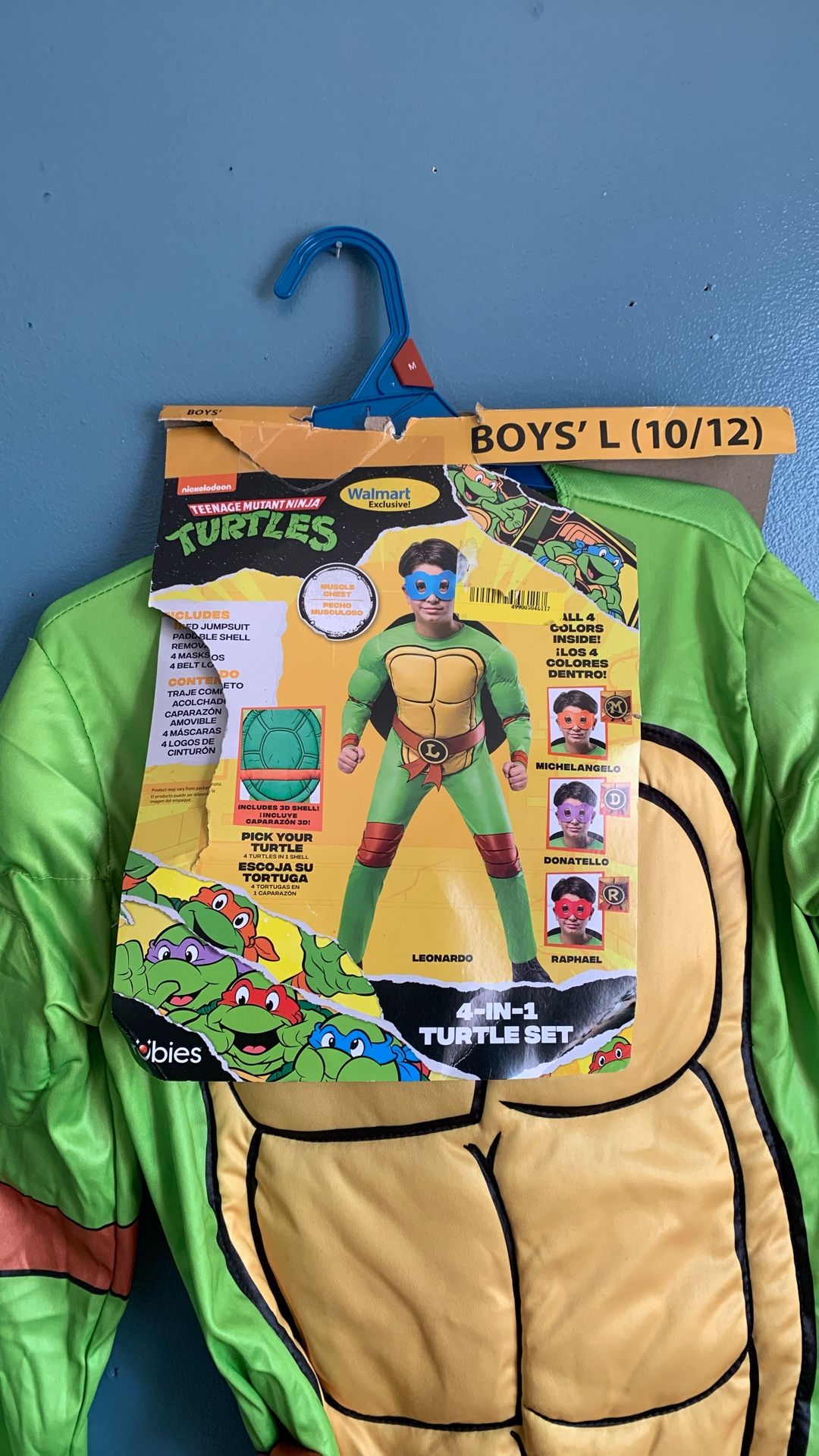 HALLOWEEN NINJA TURTLES KIDS SIZE LARGE 10-12 COSTUME