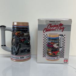 Limited Edition Budweiser Beer Stein Chasing The Checkered Flag