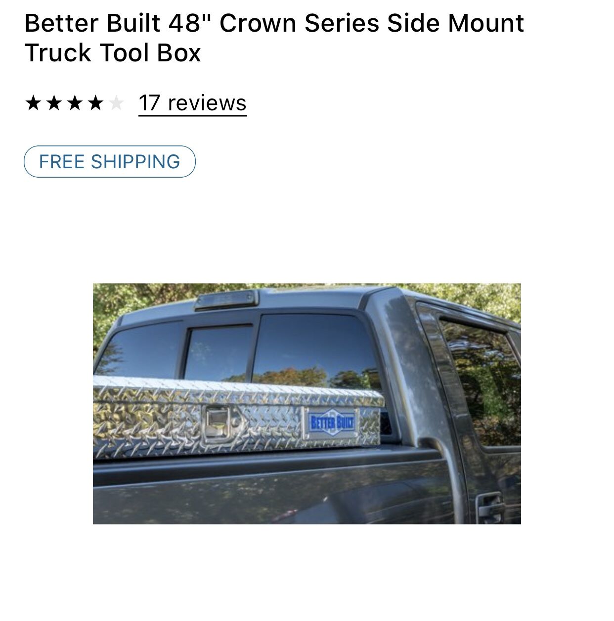Better Built 48” Crown Series Side Mount Truck Tool Box-Set of 2