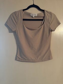 Beige crop top