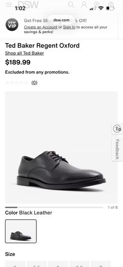 NEW Ted Baker Regent Oxford - Black 10.5