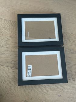 Set of 2 IKEA Ribba 4x6 Black Picture Frames