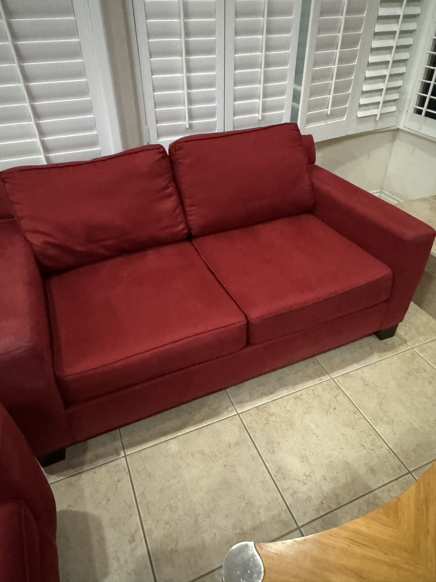 4 Piece Red Sofa