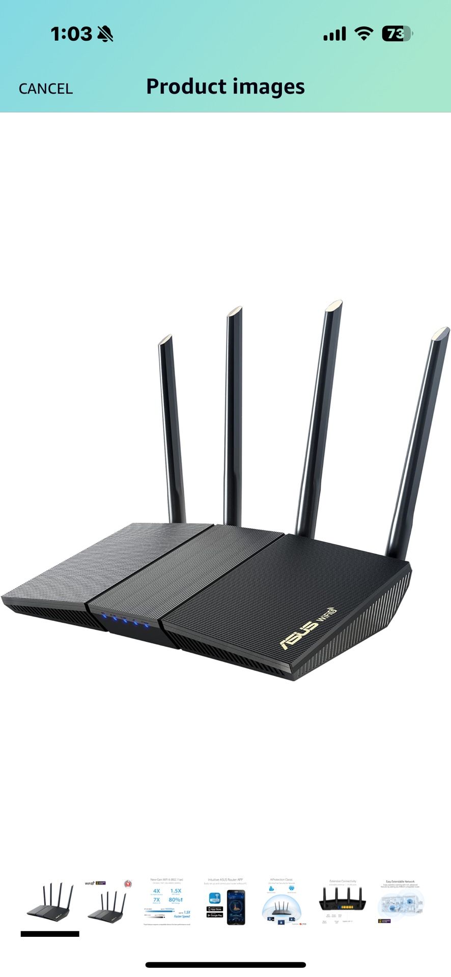 ASUS RT-AX1800S Dual Band WiFi 6 Extendable Route