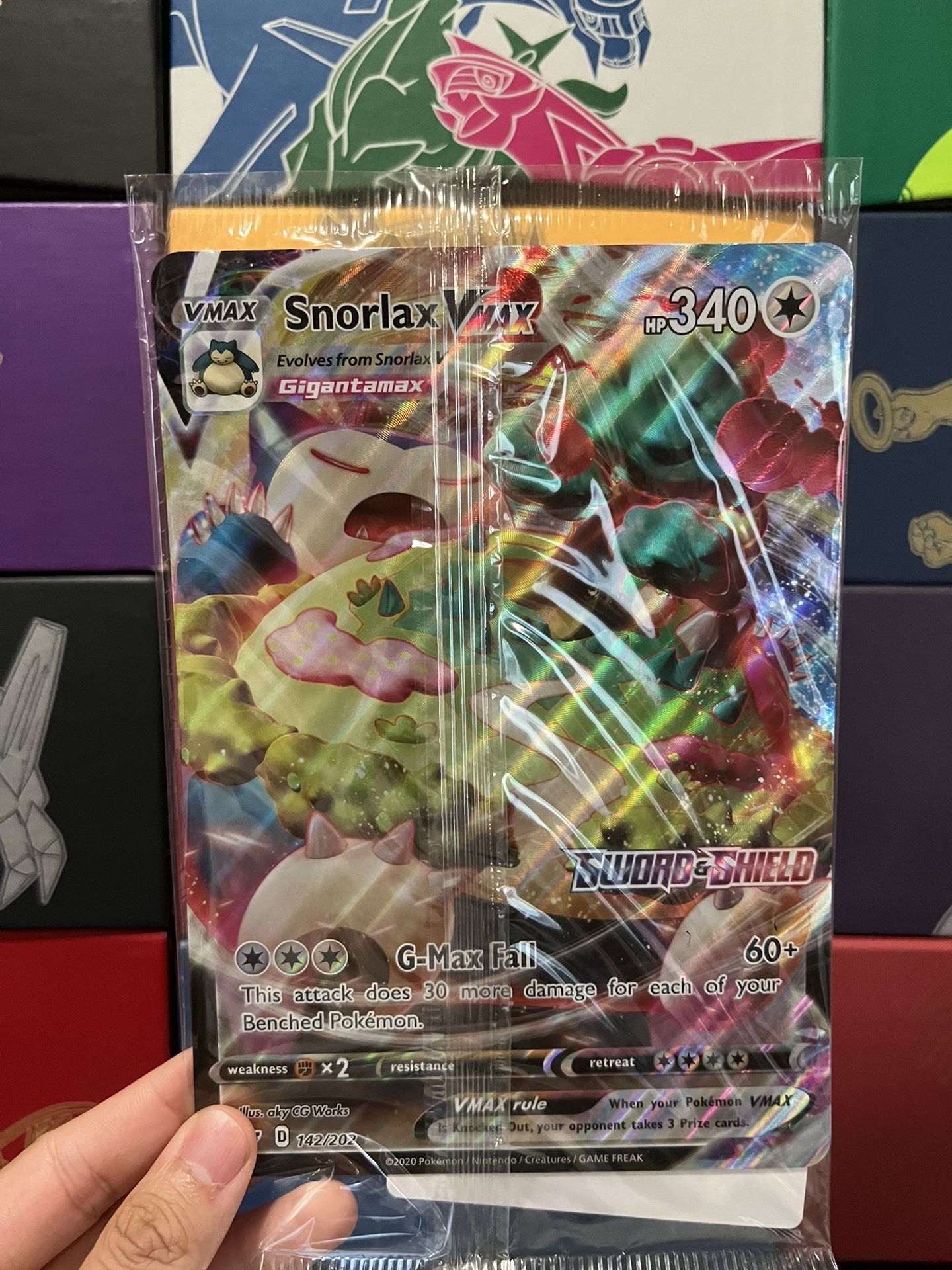 Snorlax Vmax Jumbo Card 242/202 Gamestop Exclusive Sealed