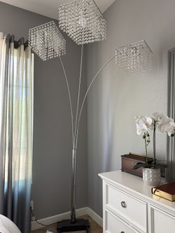 Beautiful Chandelier Floor Lamp .