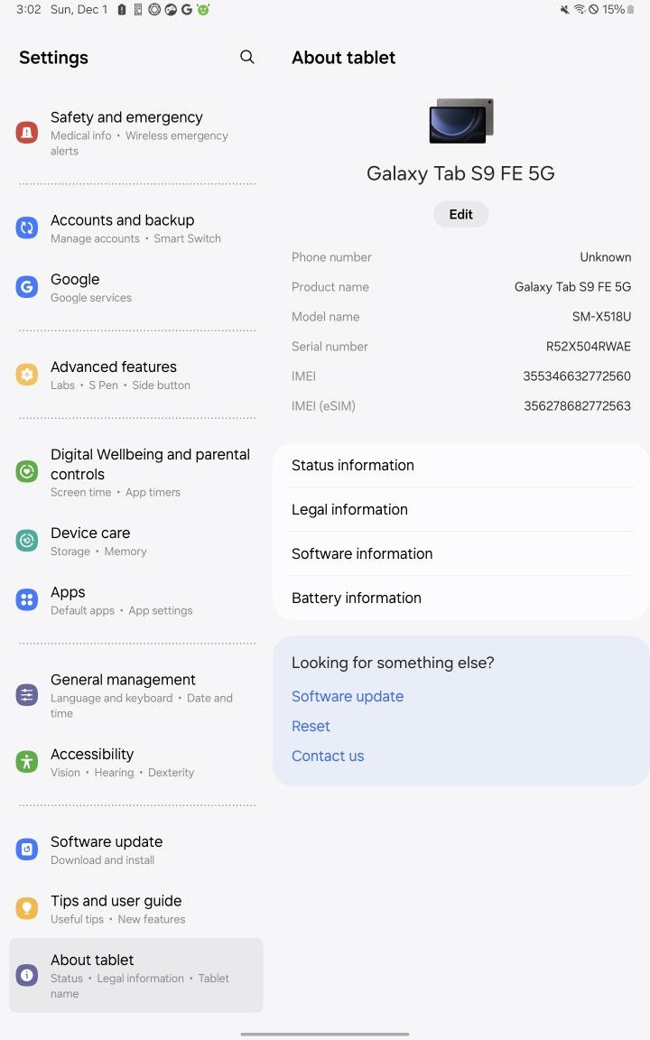 Galaxy Tab S9 FE 5G