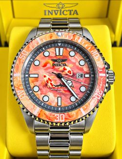 Invicta Pro Diver Koi Fish Dial Watch