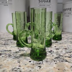Bohemia Czech Etched Digestif Glasses