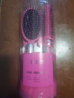 Hair Brush Set 5 pieces pink