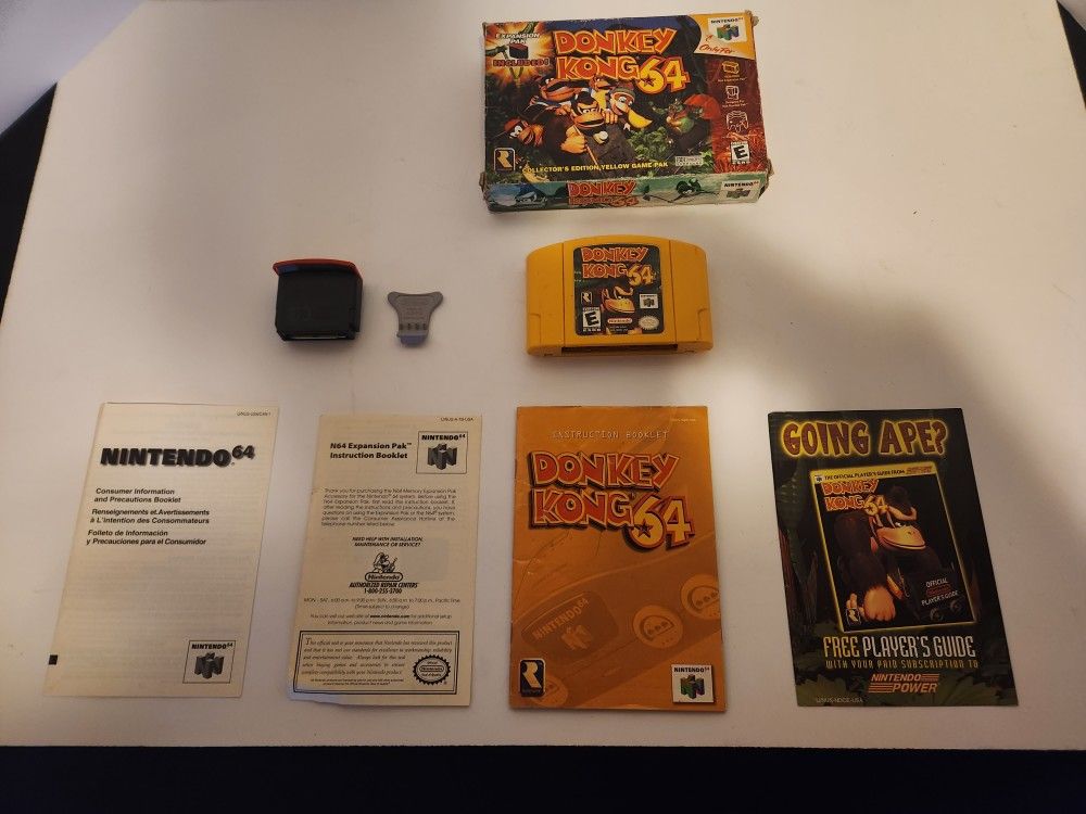 Donkey Kong 64 Game For Nintendo 64 Complete CIB With Expansion Pack. Tested And Working.