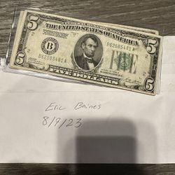 1928 green seal lincoln note