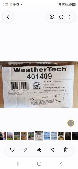 Weather Tech Bronco Mat for trunk