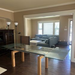 extendable glass table 