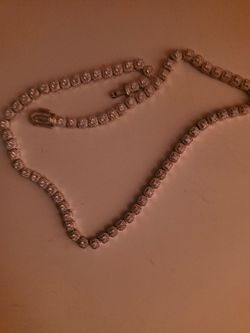 Cluster diamond tennis necklace