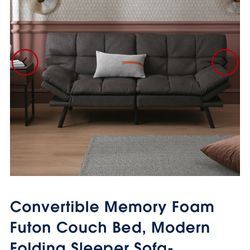 Convertible Memory Foam Futon Couch Brand New In Couch