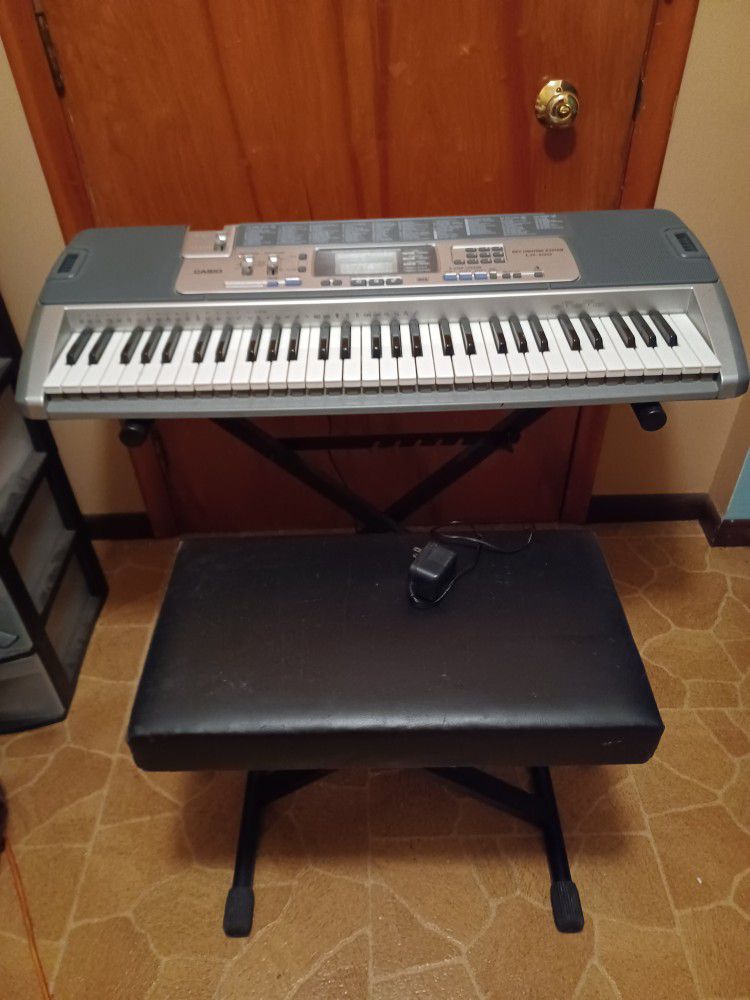 Casio Keyboard LK-100, Stand And Bench