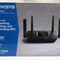 Linksys Mesh Wifi 5 Router, Tri-Band, 2,000 Sq. ft Coverage, Supports Guest WiFi, Parent Control, 20+ Devices, Speeds up to (AC2200) 2.2Gbps - MR8300