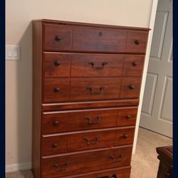Ashley Furniture 2 Night Stands 2 Lamps 1 Tall Dresser 1 Dresser With Mirror 