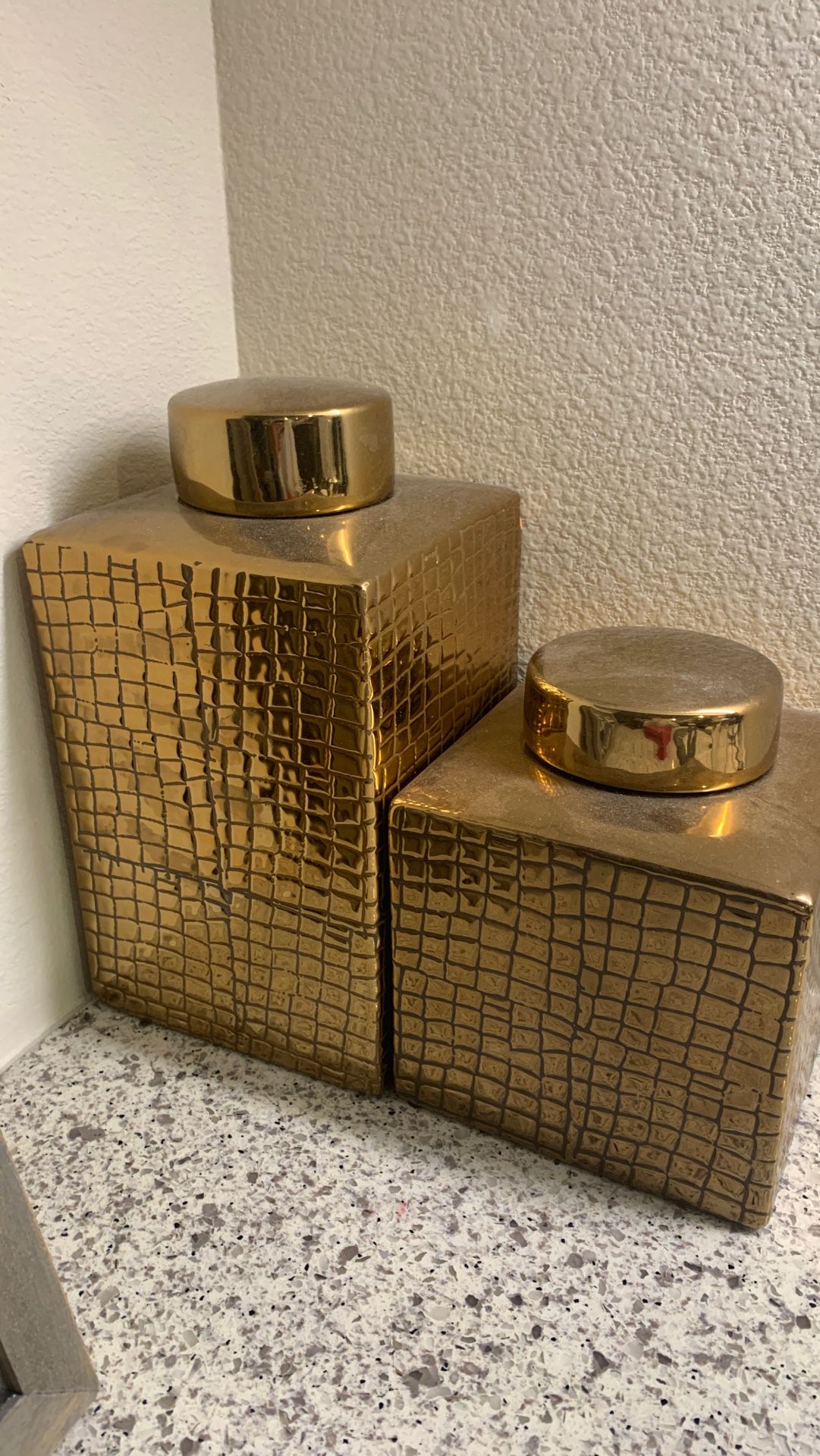 Cb2 bronze jars canisters for home decor