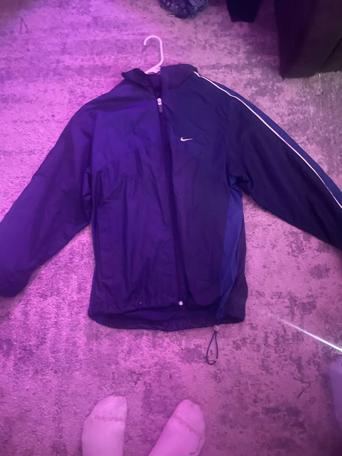 vintage navy blue nike windbreaker