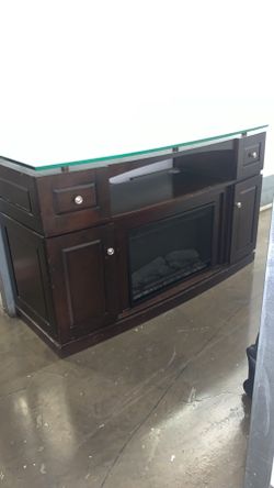 T.v Stand with fireplace