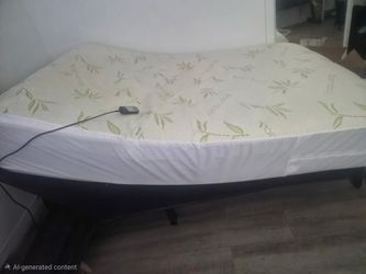 Full mattress with adjustable electric bed base