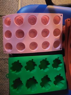 Silicone Molds Set Floral and Turtle Shapes