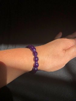 Purple color jade bracelet 7 1/2 AAA