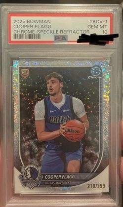 Cooper Flagg bowman speckle /299 PSA 10
