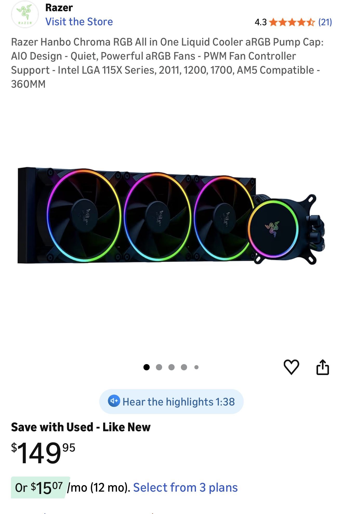 Aio CPU Cooler