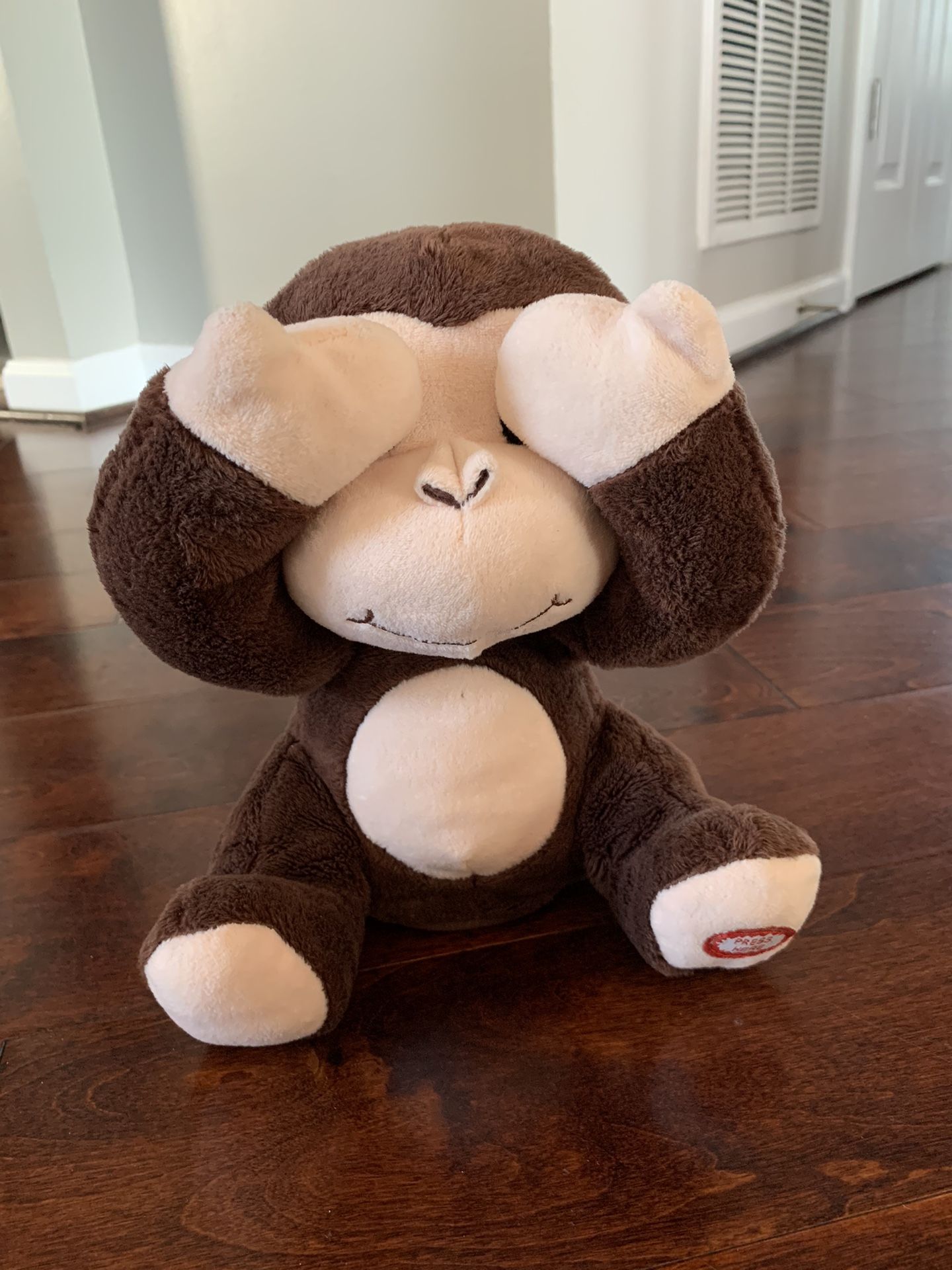 NEW Plush peek-a-boo Monkey