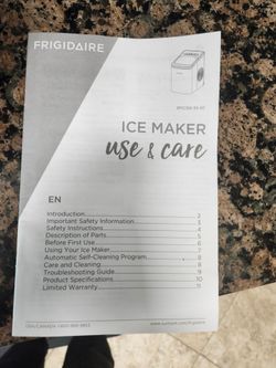 Frigidaire countertop ice maker