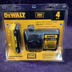 🧰🛠DEWALT 20V MAX Lithium-Ion 4.0Ah Battery w/ 12V to 20V MAX Charger-NEW!-$130!🧰🛠
