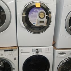 Kenmore And Samsung Front Load Mixed Washer And Dryer Set 