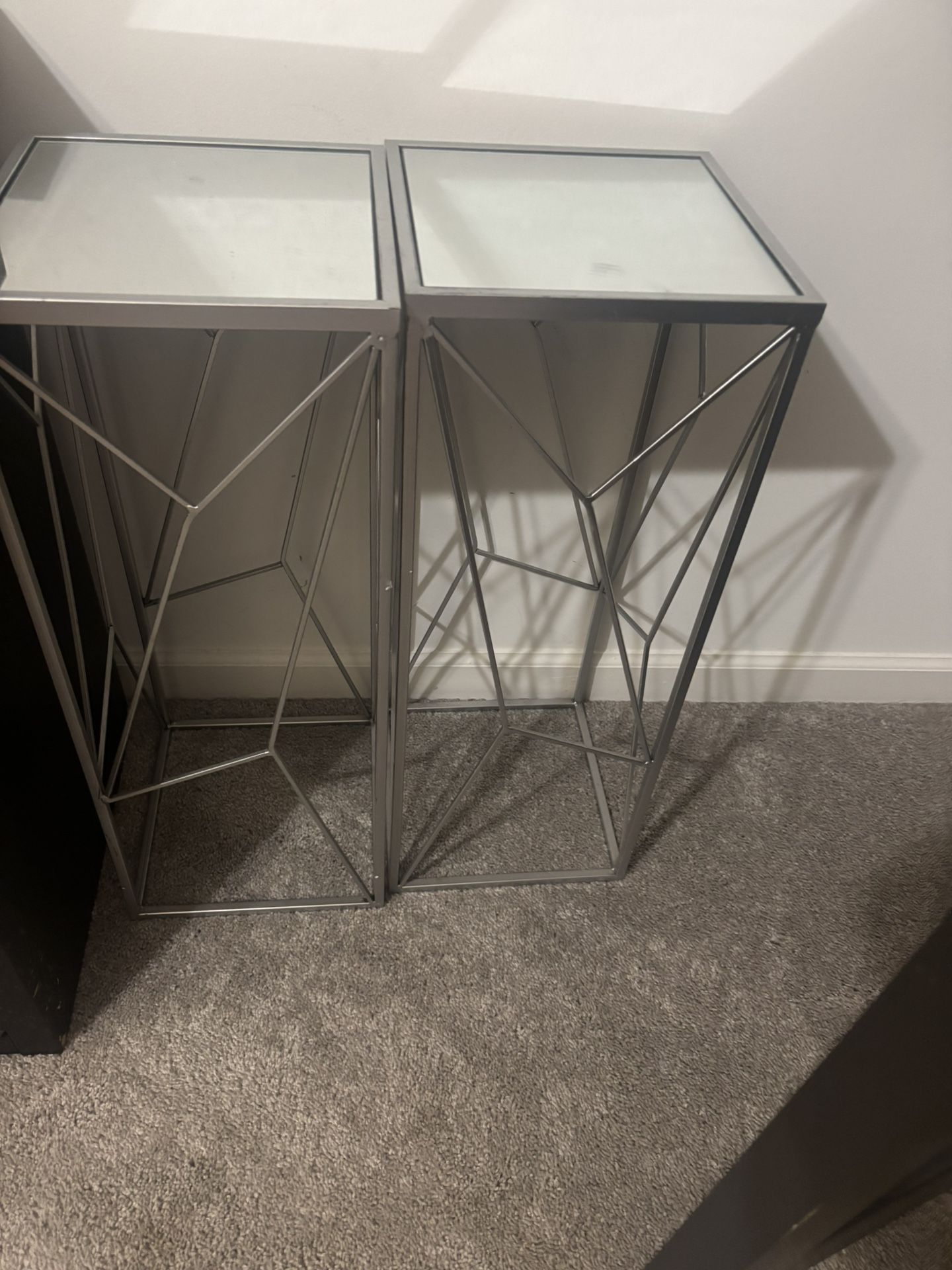 Silver Side/night Stand Tables