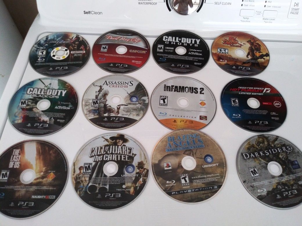 12 ps3 games $20 firm clean no scratches