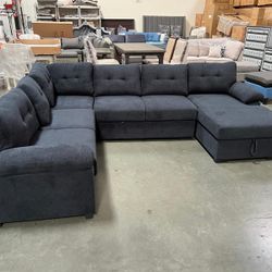 New! Large Sectional Sofa Bed, Sofabed, Sectional Couch, Sofa, Sleeper Sofa, Sectional Sofa With Pull-out Bed,Sectional With Storage Chaise,Sectionals