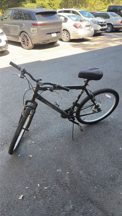 Black Mountain Bike with Knobby Tires