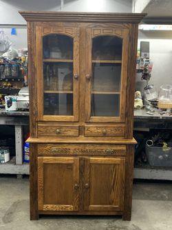 wooden china cabinet