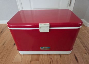 Vintage Thermos Cooler – 48 Qt – Retro Red – Price Reduced