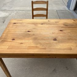 Small Wooden Table And Chair 