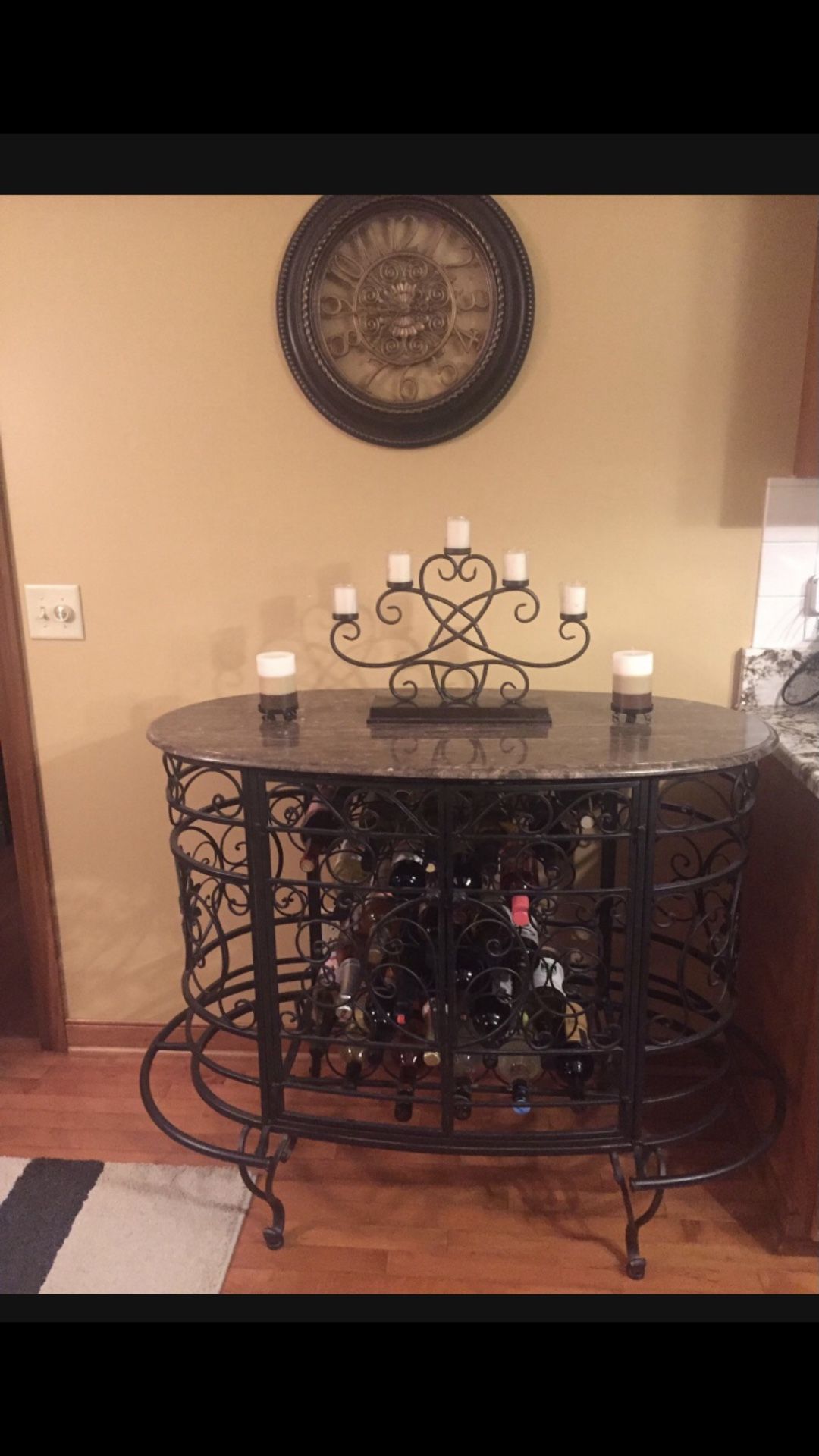 Wine Rack With Marble Top