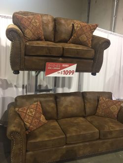 2Pc Sofa and Loveseat Set Sale