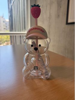 Bearista Glass Pink Drink 200Z